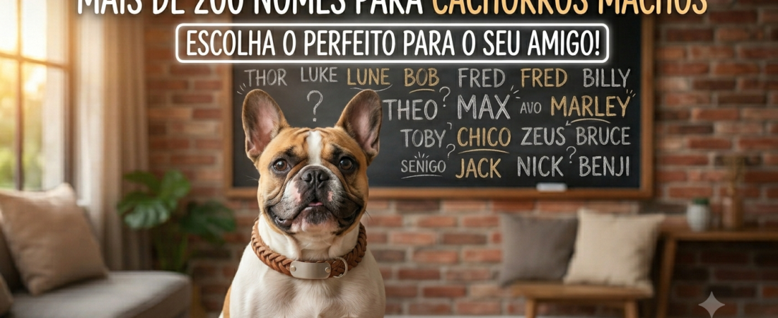 Mais de 200 Nomes para Cachorros Machos