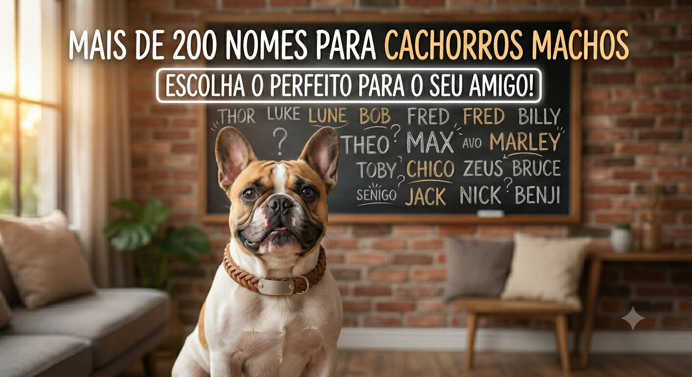 Mais de 200 Nomes para Cachorros Machos