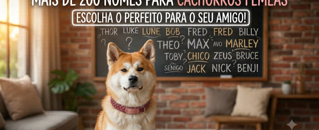 Mais de 200 Nomes para Cachorros Fêmeas