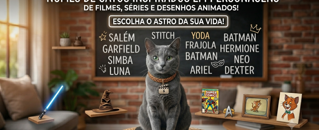 Nomes de Gatos Inspirados em Filmes, Séries e Desenhos: Ideias de Personagens Famosos!